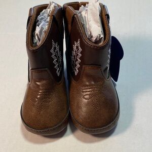 Brown Infant Soft Bottom Cowboy Boots